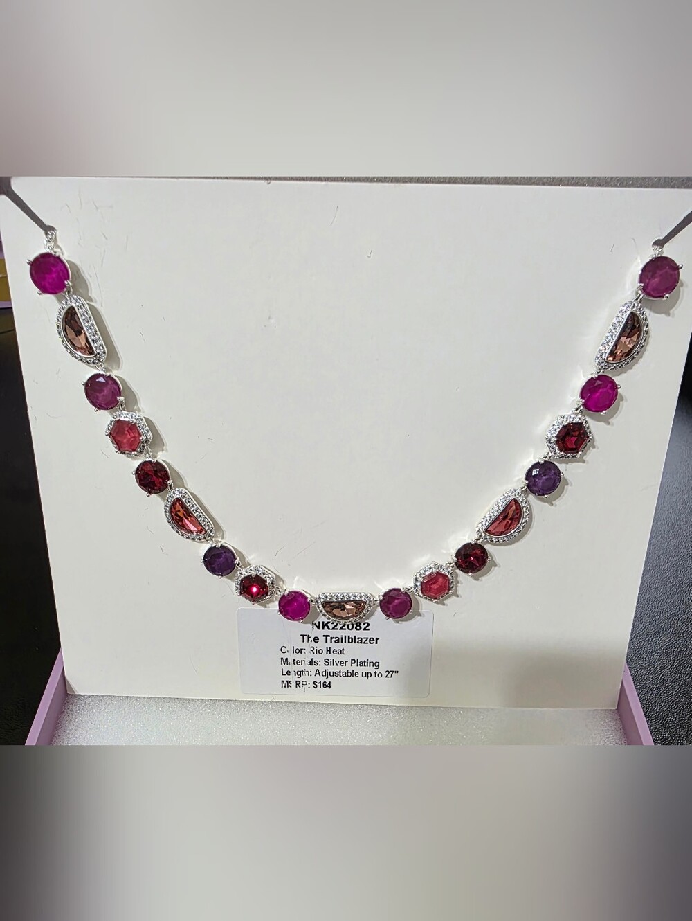 Silver-Plated Jewel Candy Necklace in Rio Heat